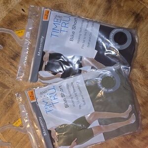 Time And Tru Maternity Bike Shorts Duo In Size Large